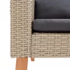  2 részes bézs polyrattan kerti ülőgarnitúra párnákkal