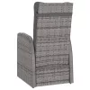  9 részes szürke kültéri polyrattan étkezőszett párnákkal