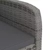  9 részes szürke kültéri polyrattan étkezőszett párnákkal