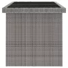  11 részes szürke polyrattan kültéri étkezőszett párnákkal