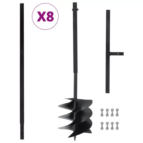  talajfúró 250 mm-es markolattal és 8 m hosszabbítócsővel