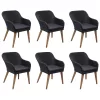  7 részes fekete polyrattan kerti étkezőgarnitúra