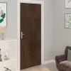  4 db sötét tölgyszínű öntapadó PVC ajtófólia 210 x 90 cm