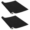  2 db sötét faszínű öntapadó PVC ajtófólia 500 x 90 cm