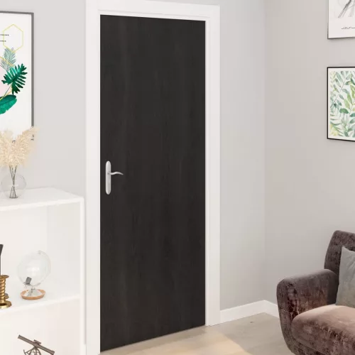  2 db sötét faszínű öntapadó PVC ajtófólia 500 x 90 cm