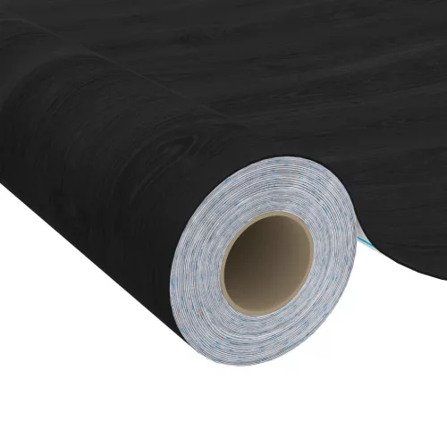  2 db sötét faszínű öntapadó PVC ajtófólia 500 x 90 cm