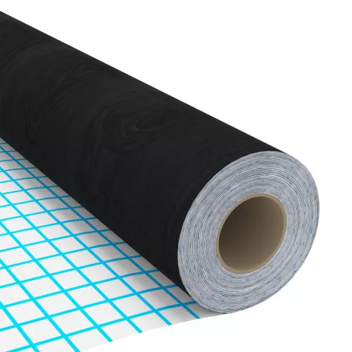  2 db sötét faszínű öntapadó PVC ajtófólia 500 x 90 cm