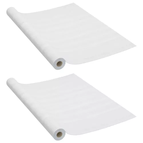  2 db fehér faszínű öntapadó PVC ajtófólia 500 x 90 cm
