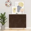  2 db sötét tölgyszínű öntapadó PVC ajtófólia 500 x 90 cm