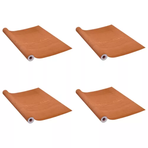  2 db világos tölgyszínű öntapadó PVC ajtófólia 500 x 90 cm