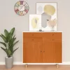  2 db világos tölgyszínű öntapadó PVC ajtófólia 500 x 90 cm