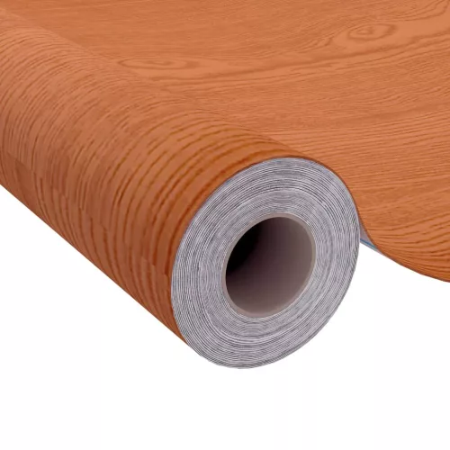  2 db világos tölgyszínű öntapadó PVC ajtófólia 500 x 90 cm