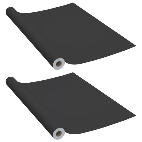  2 db fekete öntapadó PVC ajtófólia 500 x 90 cm