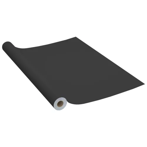  2 db fekete öntapadó PVC ajtófólia 500 x 90 cm