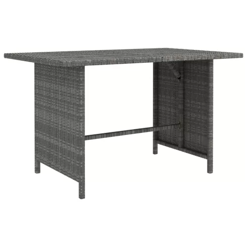  8 részes szürke polyrattan kerti bútorszett párnákkal