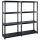  fekete műanyag 4 szintes tárolópolc 122 x 30,5 x 130 cm