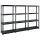  fekete műanyag 4 szintes tárolópolc 183 x 30,5 x 130 cm