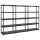  fekete műanyag 5 szintes tárolópolc 274,5 x 45,7 x 185 cm