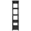  fekete műanyag 5 szintes tárolópolc 340 x 40 x 185 cm