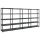  fekete műanyag 5 szintes tárolópolc 366 x 45,7 x 185 cm