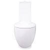  fürdőszobai kerek fehér kerámia WC alsó vízelvezetéssel