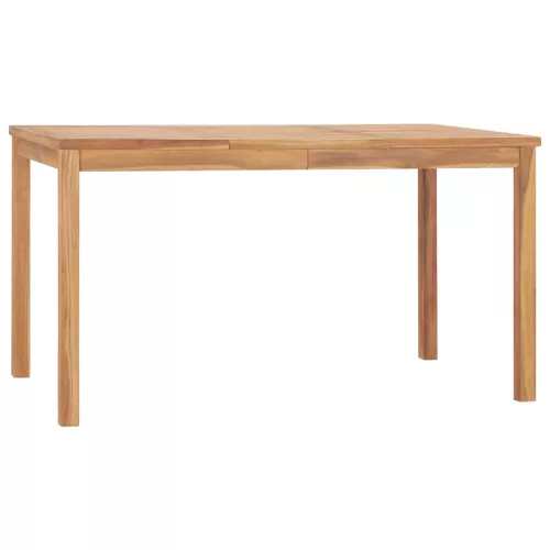  7 részes tömör tíkfa kerti étkezőgarnitúra 140 x 80 cm