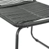  5 részes fekete PVC rattan kerti étkezőgarnitúra 