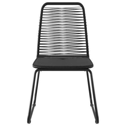  3 részes fekete PVC rattan kerti étkezőgarnitúra