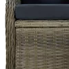  9 részes barna polyrattan kültéri étkezőgarnitúra párnákkal