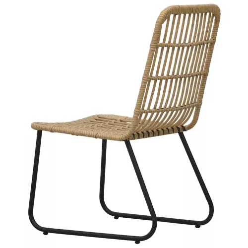 3 részes polyrattan és üveg kültéri étkezőgarnitúra