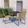  5 részes polyrattan és üveg kültéri étkezőgarnitúra