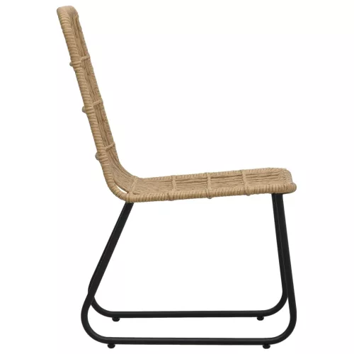  3 részes polyrattan és üveg kültéri étkezőgarnitúra