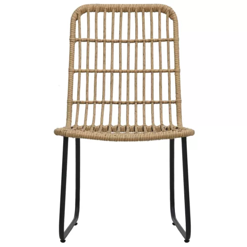  5 részes polyrattan és üveg kültéri étkezőgarnitúra