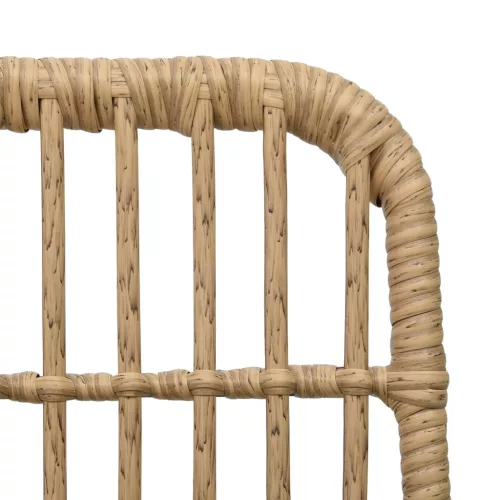  5 részes polyrattan és üveg kültéri étkezőgarnitúra