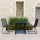  3 részes polyrattan és üveg kültéri étkezőgarnitúra