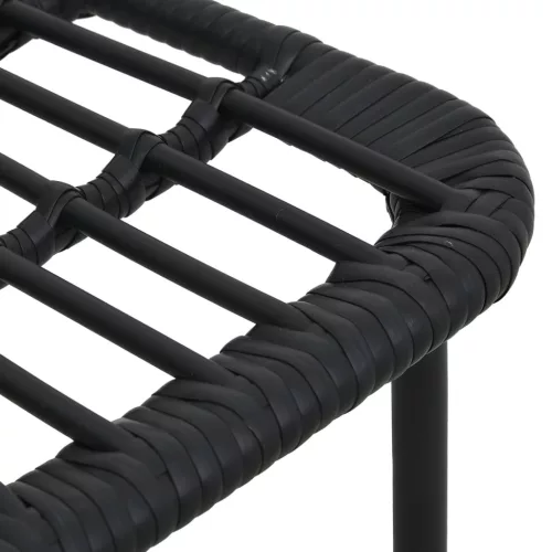  3 részes polyrattan és üveg kültéri étkezőgarnitúra