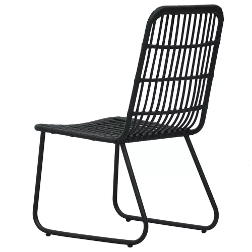  5 részes polyrattan és üveg kültéri étkezőgarnitúra