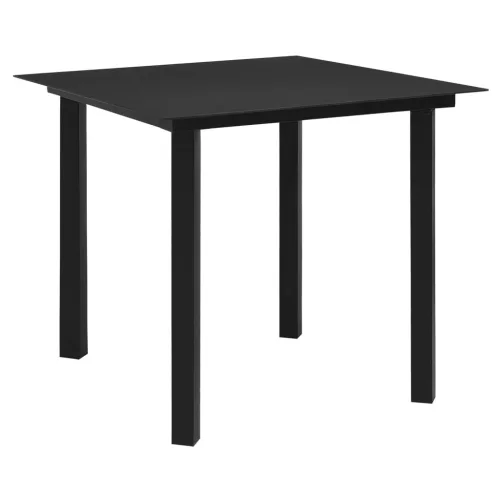  3 részes fekete PVC rattan kerti étkezőgarnitúra