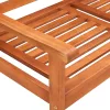  2 személyes tömör eukaliptuszfa kerti pad párnával 120 cm