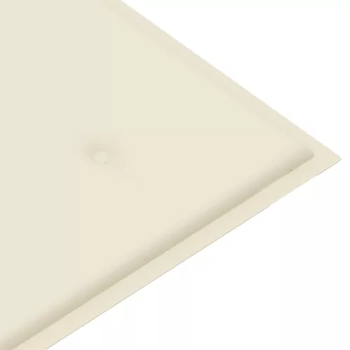 2 személyes tömör eukaliptuszfa kerti pad párnával 120 cm