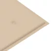  2 személyes tömör eukaliptuszfa kerti pad párnával 120 cm