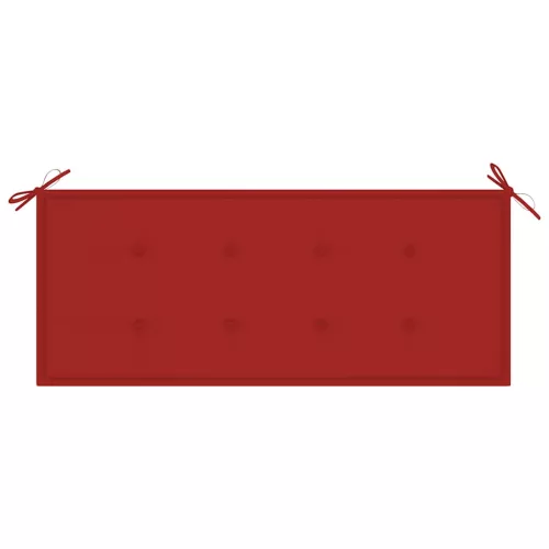  2 személyes tömör eukaliptuszfa kerti pad párnával 120 cm