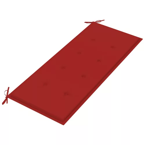  2 személyes tömör eukaliptuszfa kerti pad párnával 120 cm