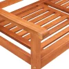  2 személyes tömör eukaliptuszfa kerti pad párnával 120 cm