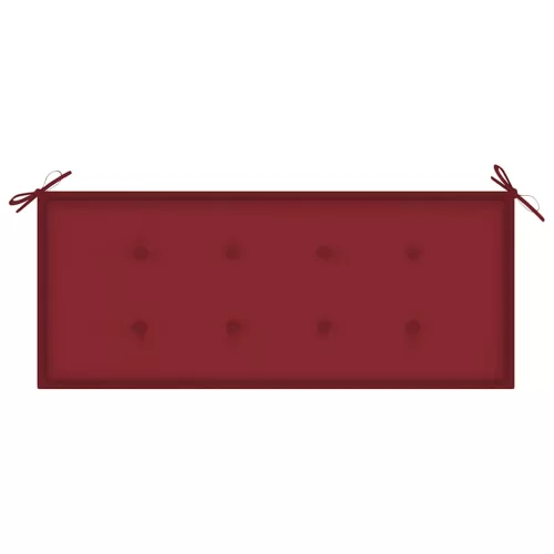  2 személyes tömör eukaliptuszfa kerti pad párnával 120 cm