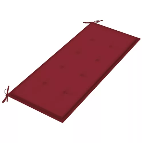  2 személyes tömör eukaliptuszfa kerti pad párnával 120 cm