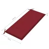  2 személyes tömör eukaliptuszfa kerti pad párnával 120 cm