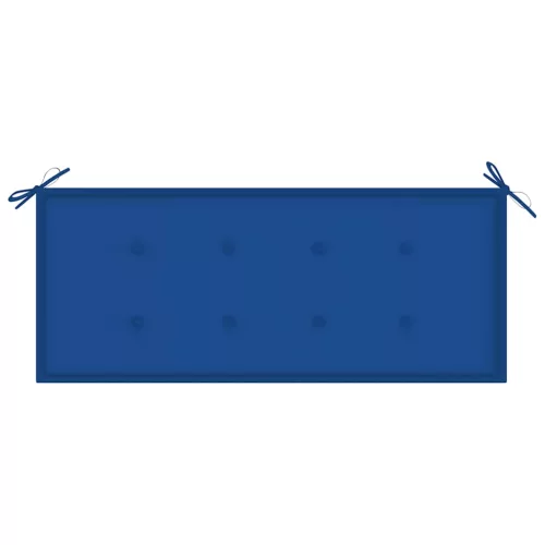  2 személyes tömör eukaliptuszfa kerti pad párnával 120 cm