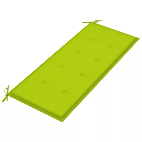  2 személyes tömör eukaliptuszfa kerti pad párnával 120 cm