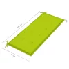  2 személyes tömör eukaliptuszfa kerti pad párnával 120 cm